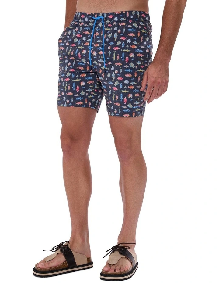 Fin-Tastic Swim Short in Navy Multi image 2