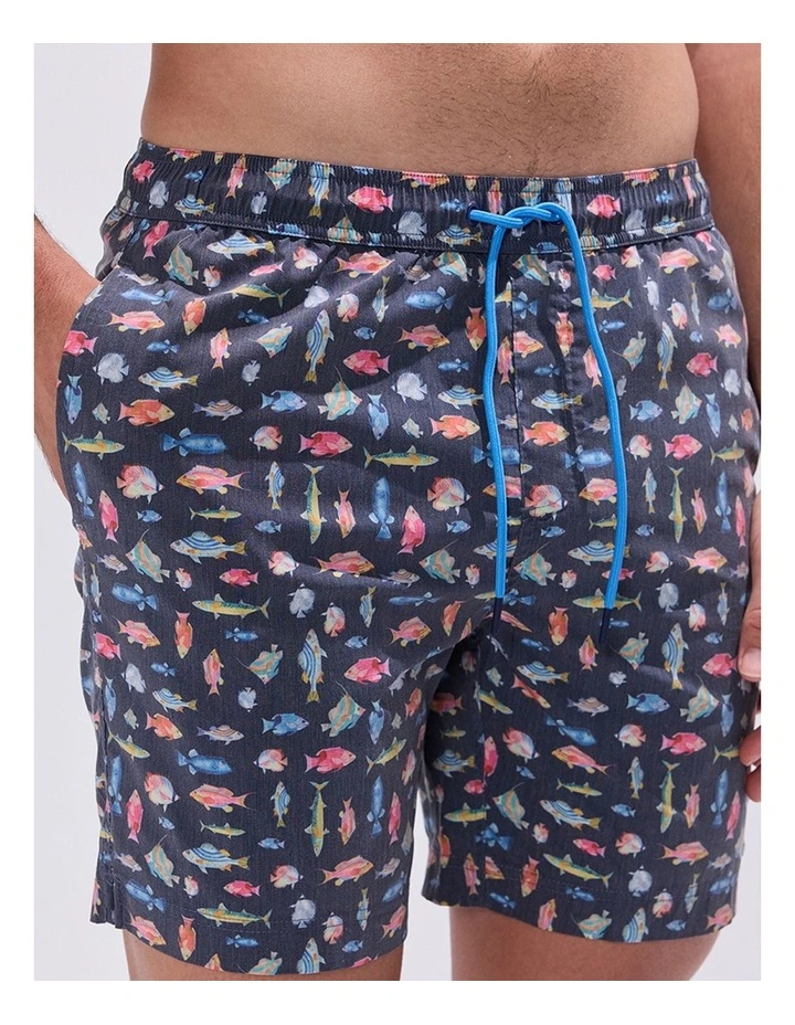 Fin-Tastic Swim Short in Navy Multi image 3