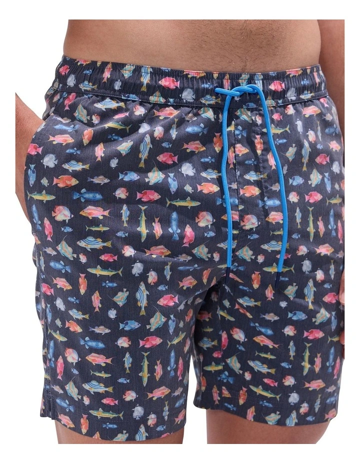 Fin-Tastic Swim Short in Navy Multi image 3