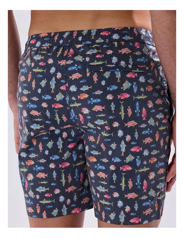 Fin-Tastic Swim Short in Navy Multi image 4