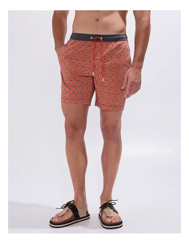 Manta-Slay Swim Short in Rust Multi image 2