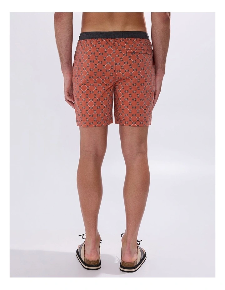 Manta-Slay Swim Short in Rust Multi image 4