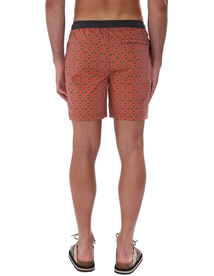 Manta-Slay Swim Short in Rust Multi image 4