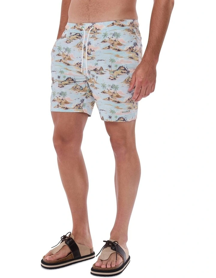Island Of Dreams Swim Short in Blue Multi image 2