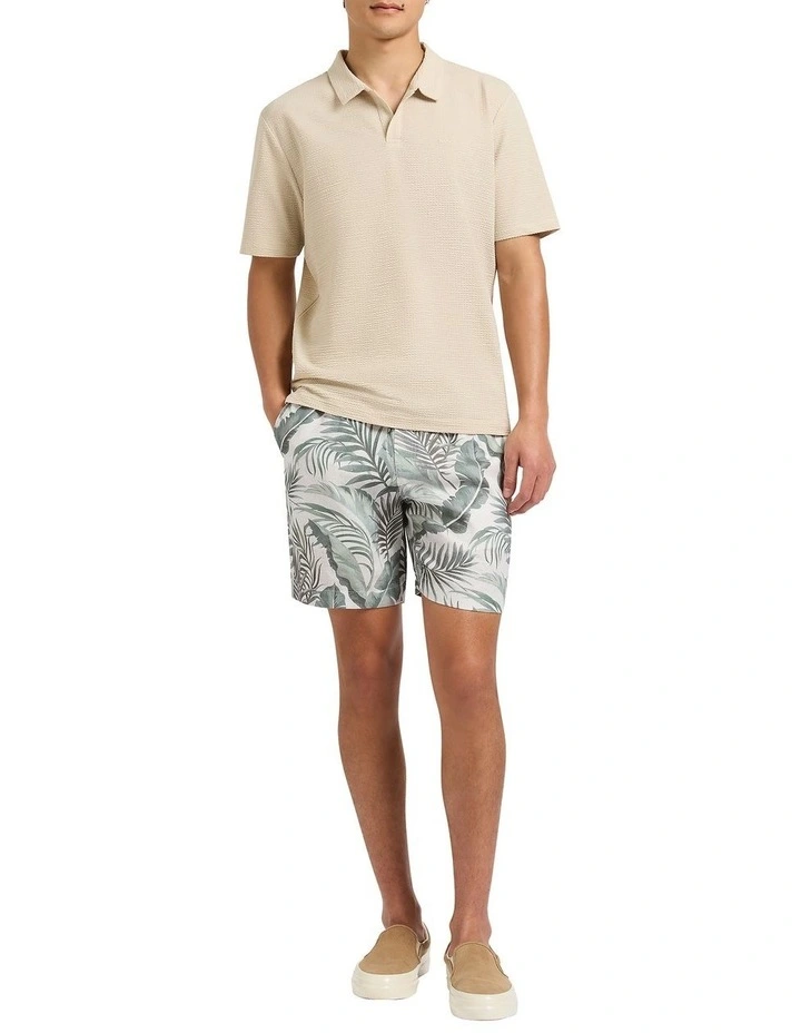 Palm And Away Linen Short in Sandy Shore image 1
