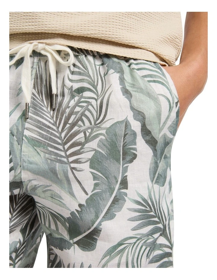 Palm And Away Linen Short in Sandy Shore image 4