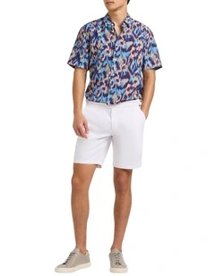 Teddy Linen Toggle Short in White