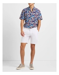 Teddy Linen Toggle Short in White
