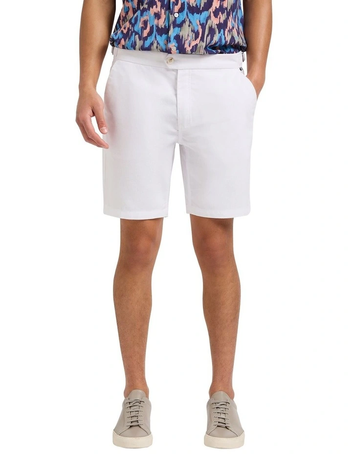 Teddy Linen Toggle Short in White image 3