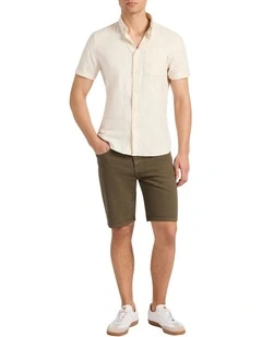 Jordan Garment Dyed Short in Teak Brown