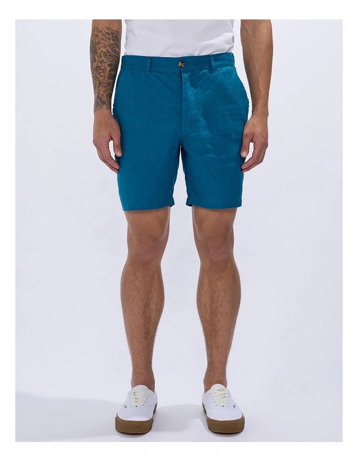 Mickey Linen Short in Dark Teal image 2