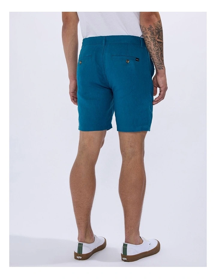 Mickey Linen Short in Dark Teal image 3