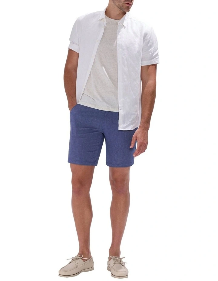 Brayden Textured Chino Short in Navy image 1