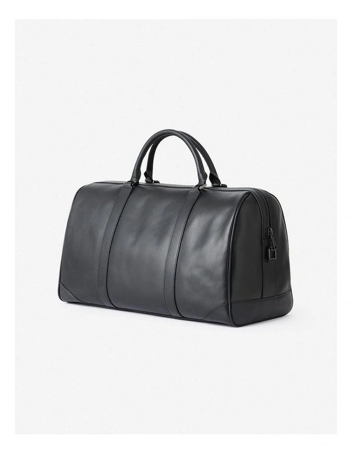 Colin Leather Holdall in Black image 3