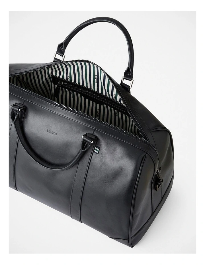 Colin Leather Holdall in Black image 5
