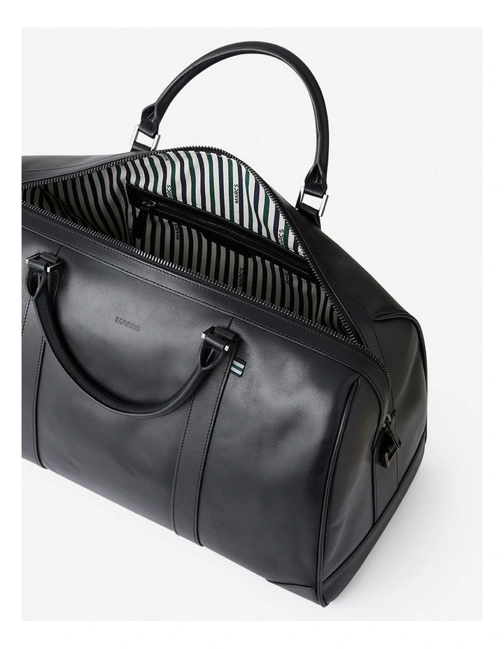 Colin Leather Holdall in Black image 5