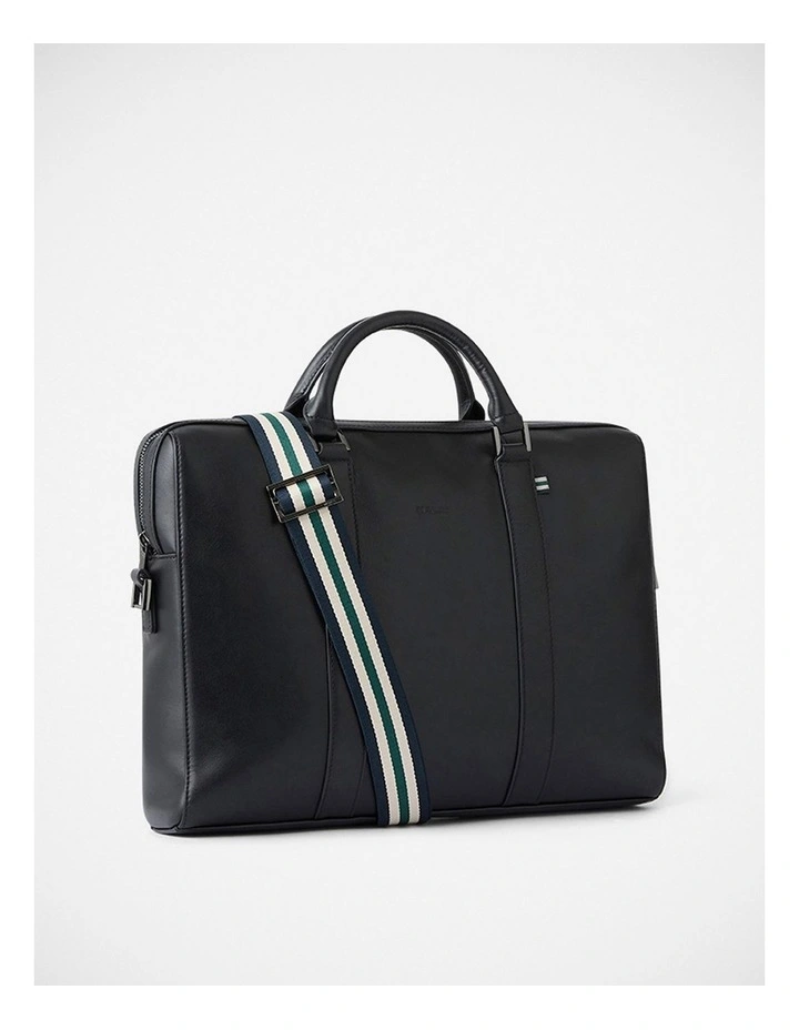 Colin Leather Briefcase in Black image 1