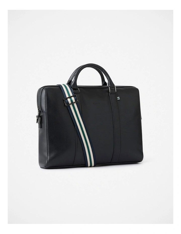 Colin Leather Briefcase in Black image 2