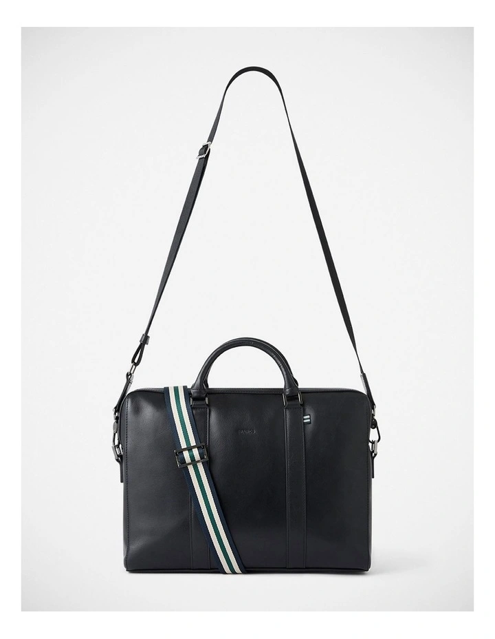 Colin Leather Briefcase in Black image 6
