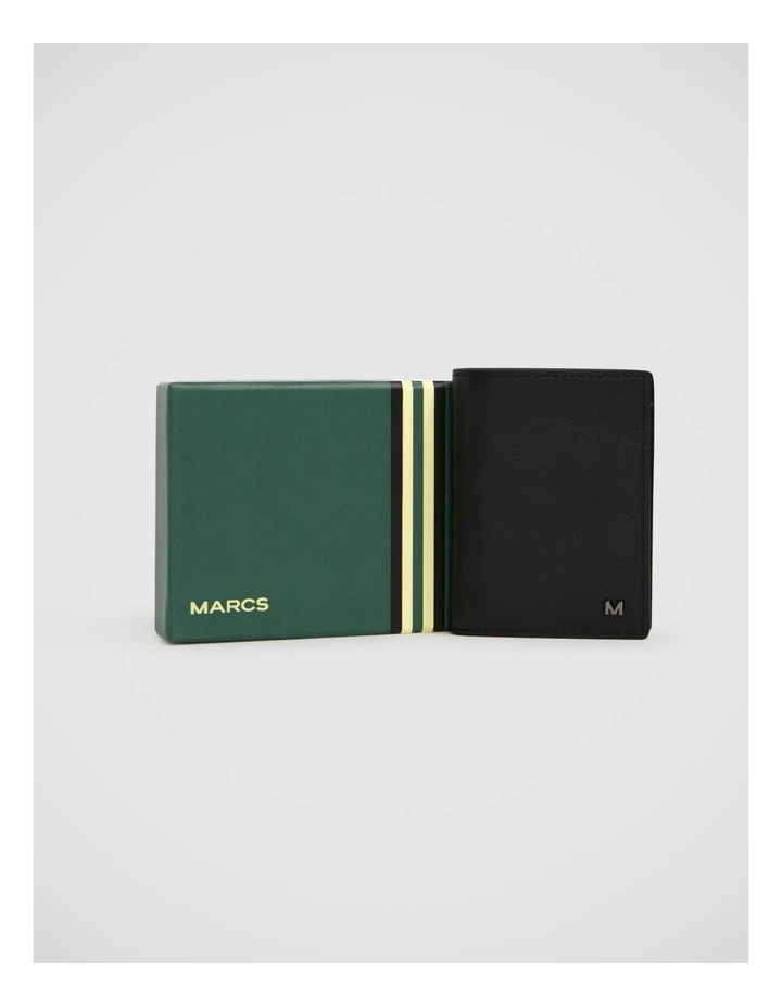 Hayden Leather Bi-Fold Wallet in Black image 1