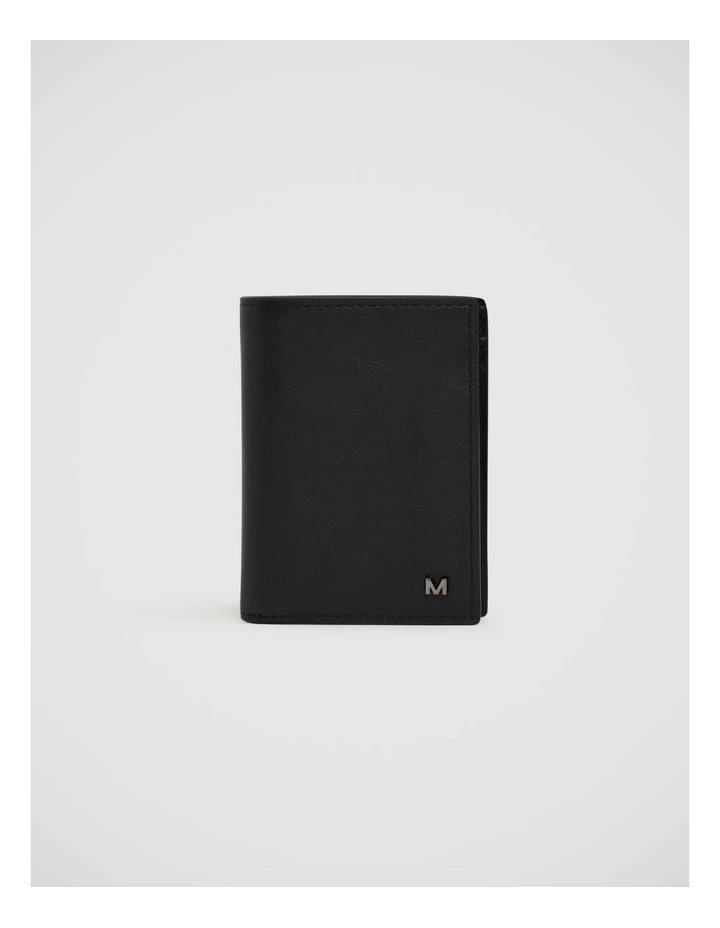 Hayden Leather Bi-Fold Wallet in Black image 2