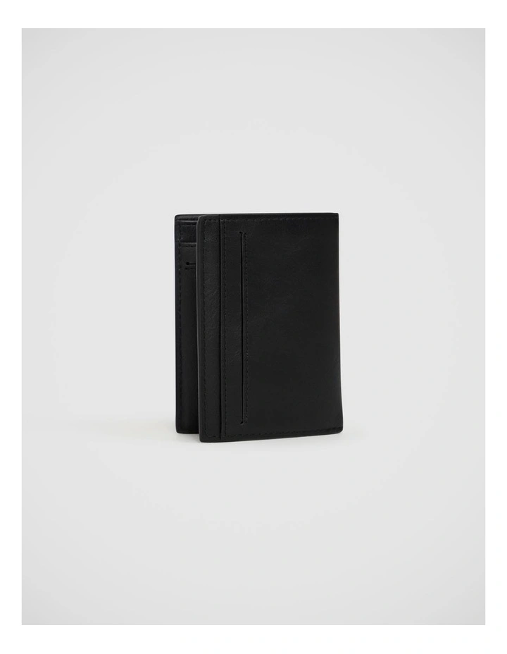 Hayden Leather Bi-Fold Wallet in Black image 3