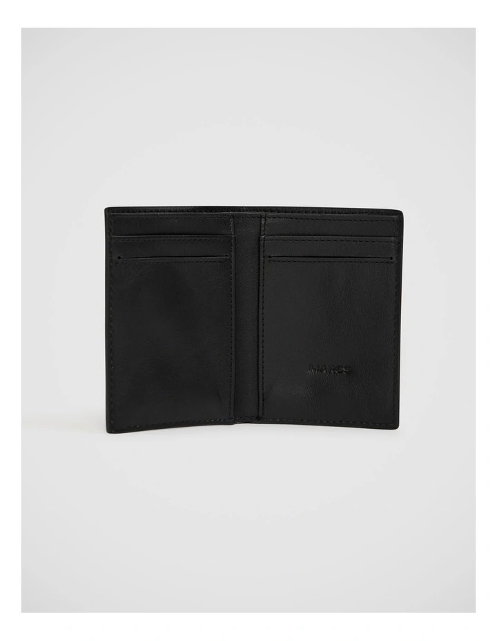 Hayden Leather Bi-Fold Wallet in Black image 4
