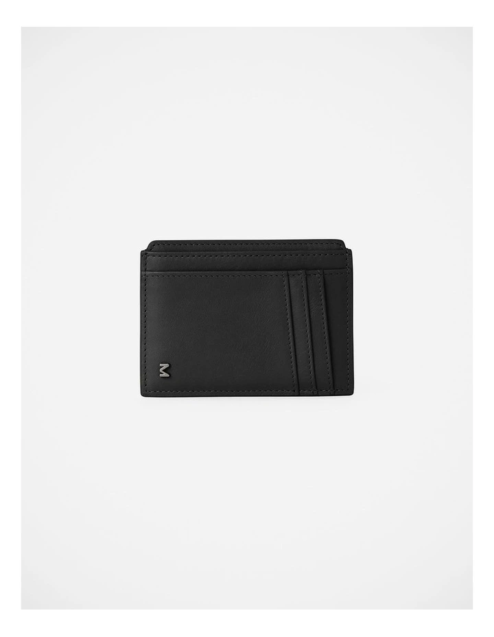 Hayden Leather Cardholder in Black image 1