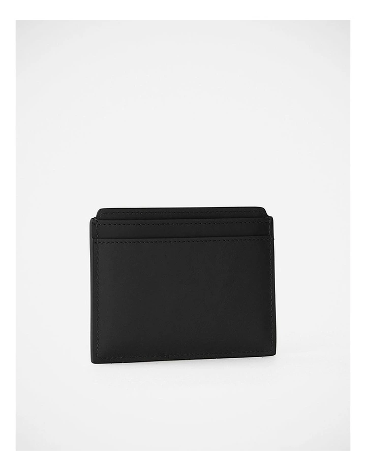 Hayden Leather Cardholder in Black image 2