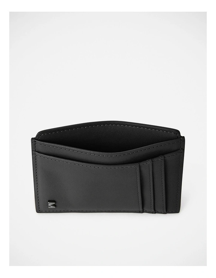 Hayden Leather Cardholder in Black image 3