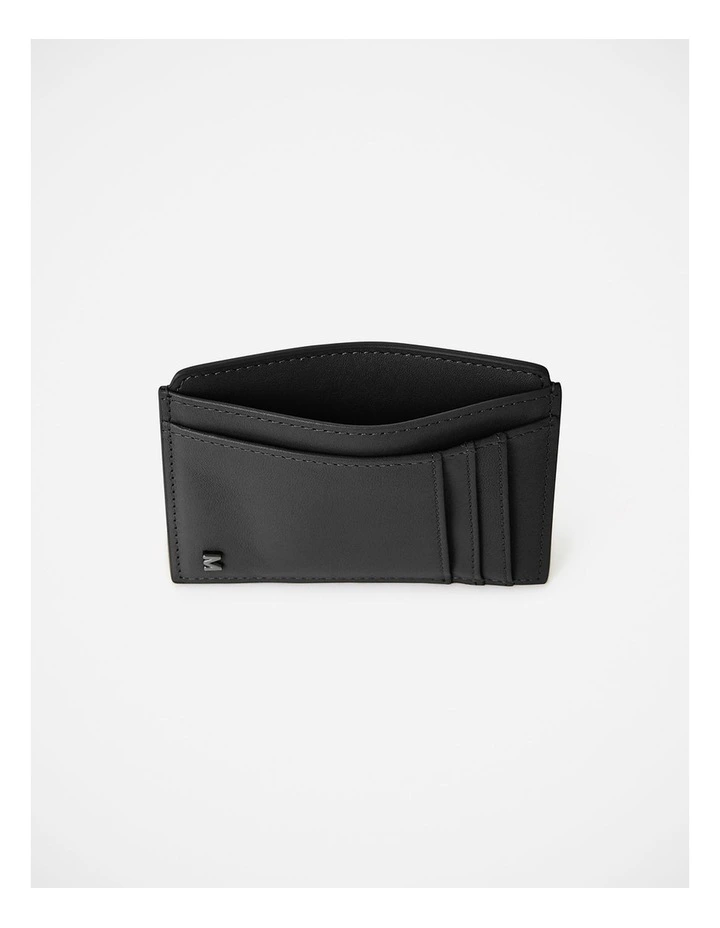 Hayden Leather Cardholder in Black image 3