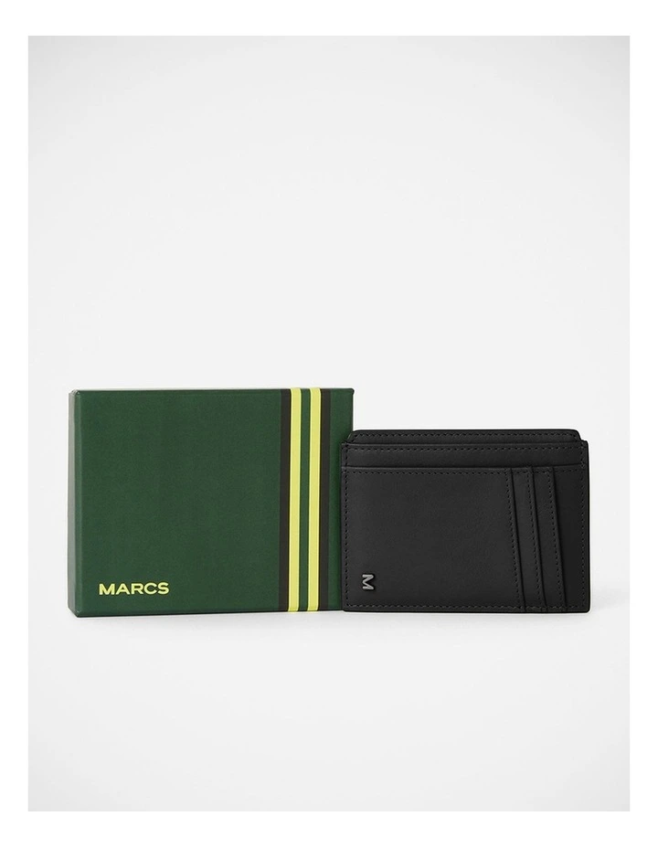 Hayden Leather Cardholder in Black image 4