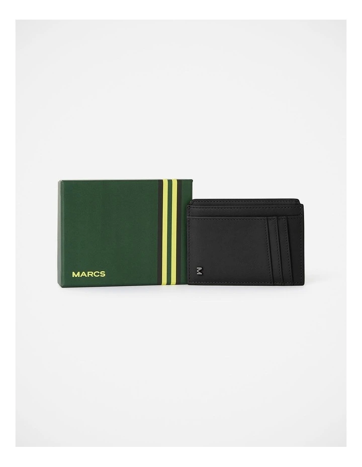 Hayden Leather Cardholder in Black image 4