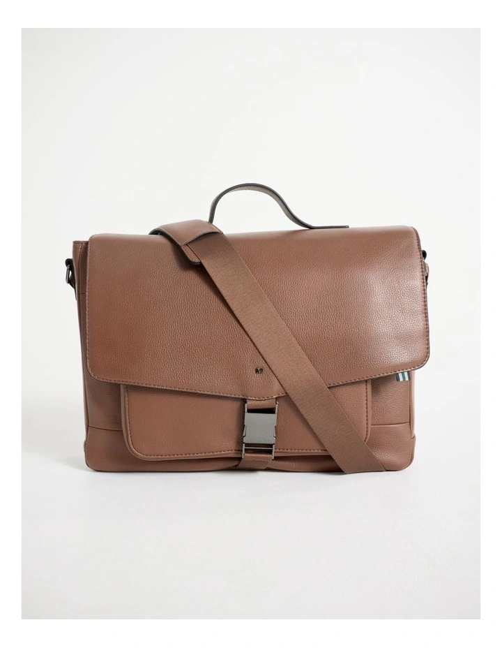 Dane Leather Satchel in Tan image 1