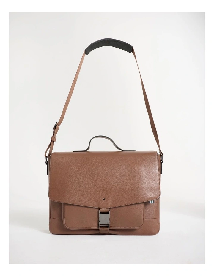 Dane Leather Satchel in Tan image 3