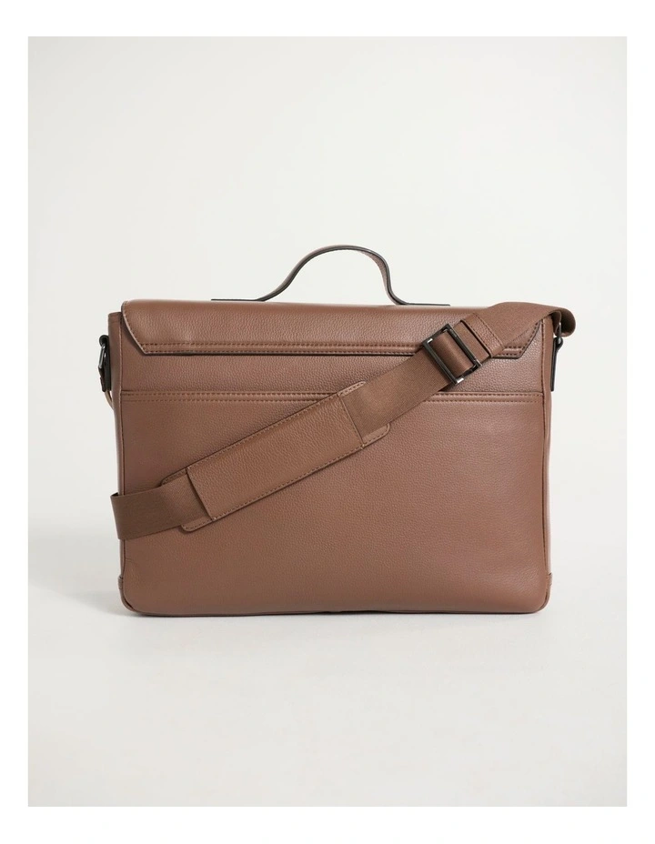 Dane Leather Satchel in Tan image 6