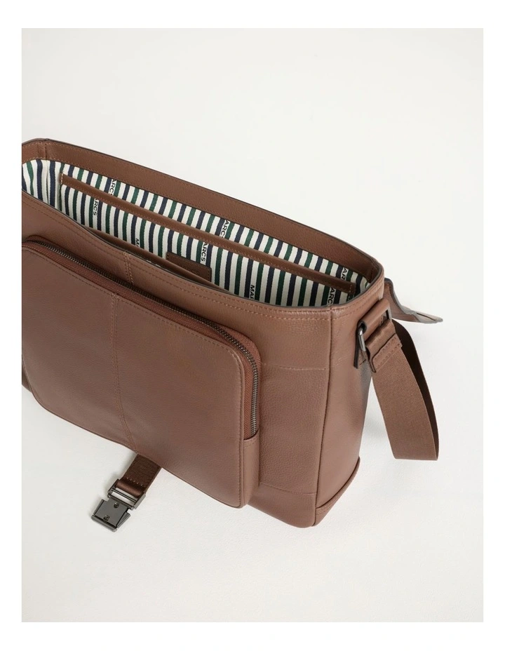 Dane Leather Satchel in Tan image 7