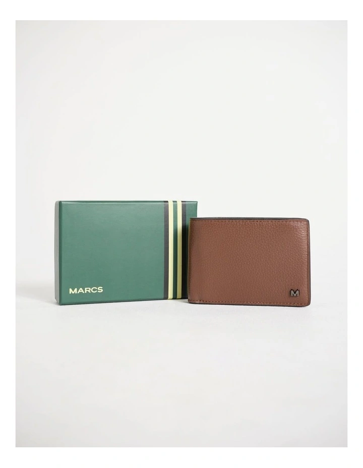 Dane Leather Bi-Fold Wallet in Tan image 1