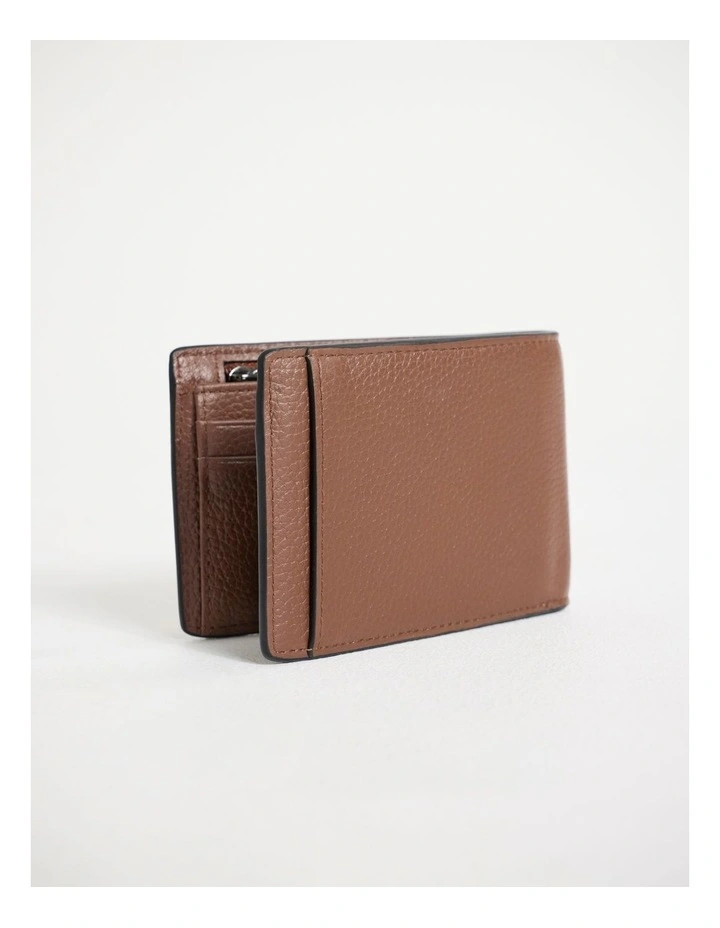 Dane Leather Bi-Fold Wallet in Tan image 2