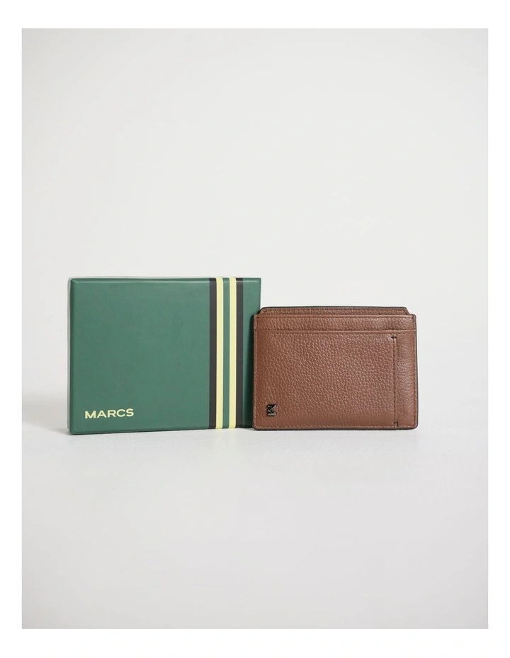 Dane Leather Cardholder in Tan image 1