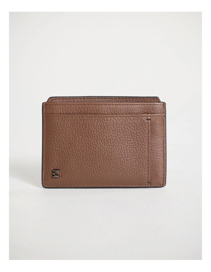 Dane Leather Cardholder in Tan image 3