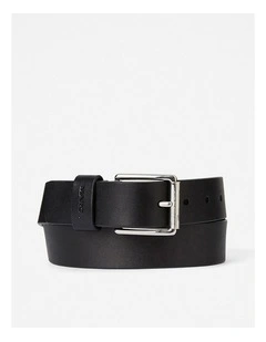 Oscar Leather Jeans Belt in Black
