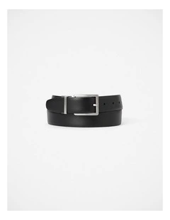 Lance Reversible Leather Belt in Black/Cognac
