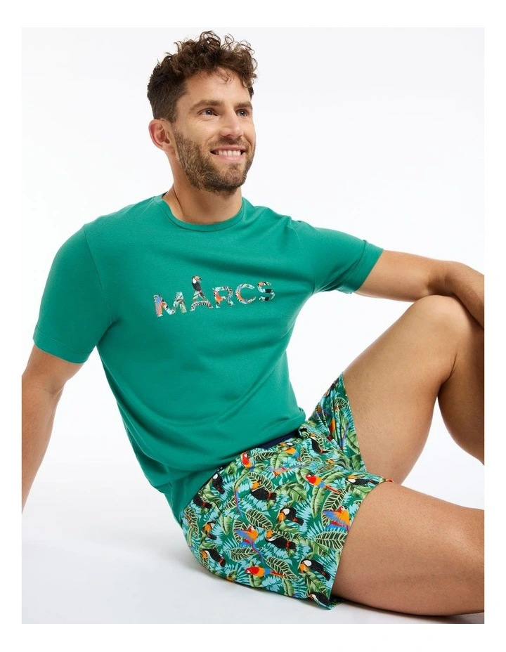 Tou-Can't Stop Pyjama Short Set in Rainforest Multi image 2
