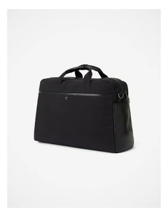 Marius Leather Trim Holdall in Black