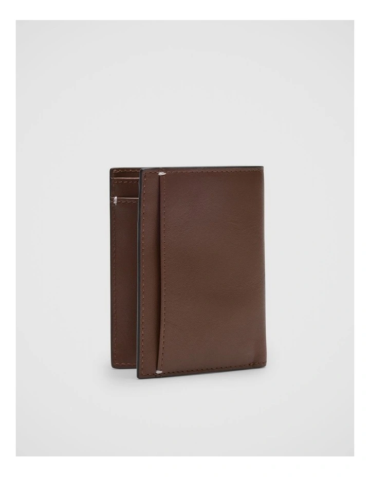 Lamar Leather Bi-Fold Wallet in Tan image 2