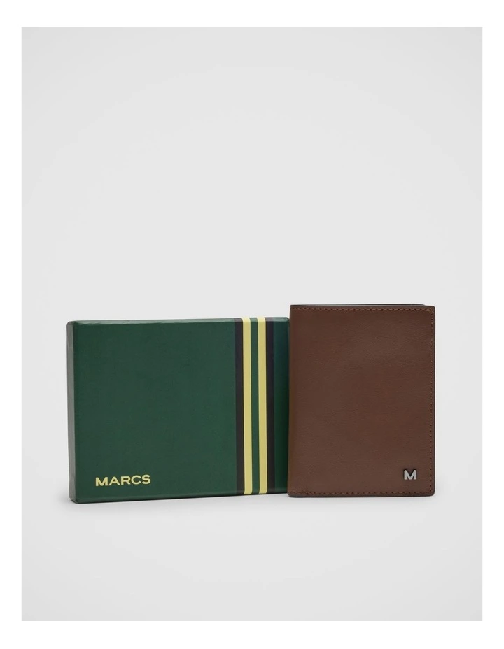 Lamar Leather Bi-Fold Wallet in Tan image 4