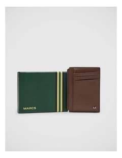 Lamar Leather Cardholder in Tan