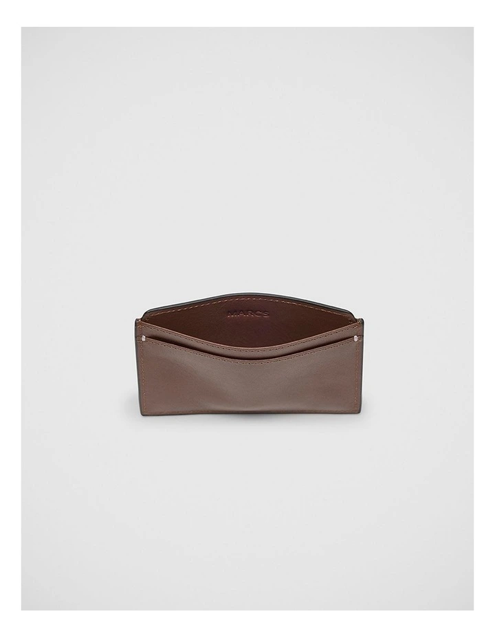 Lamar Leather Cardholder in Tan image 3