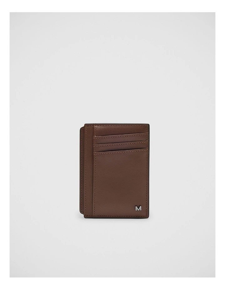 Lamar Leather Cardholder in Tan image 4